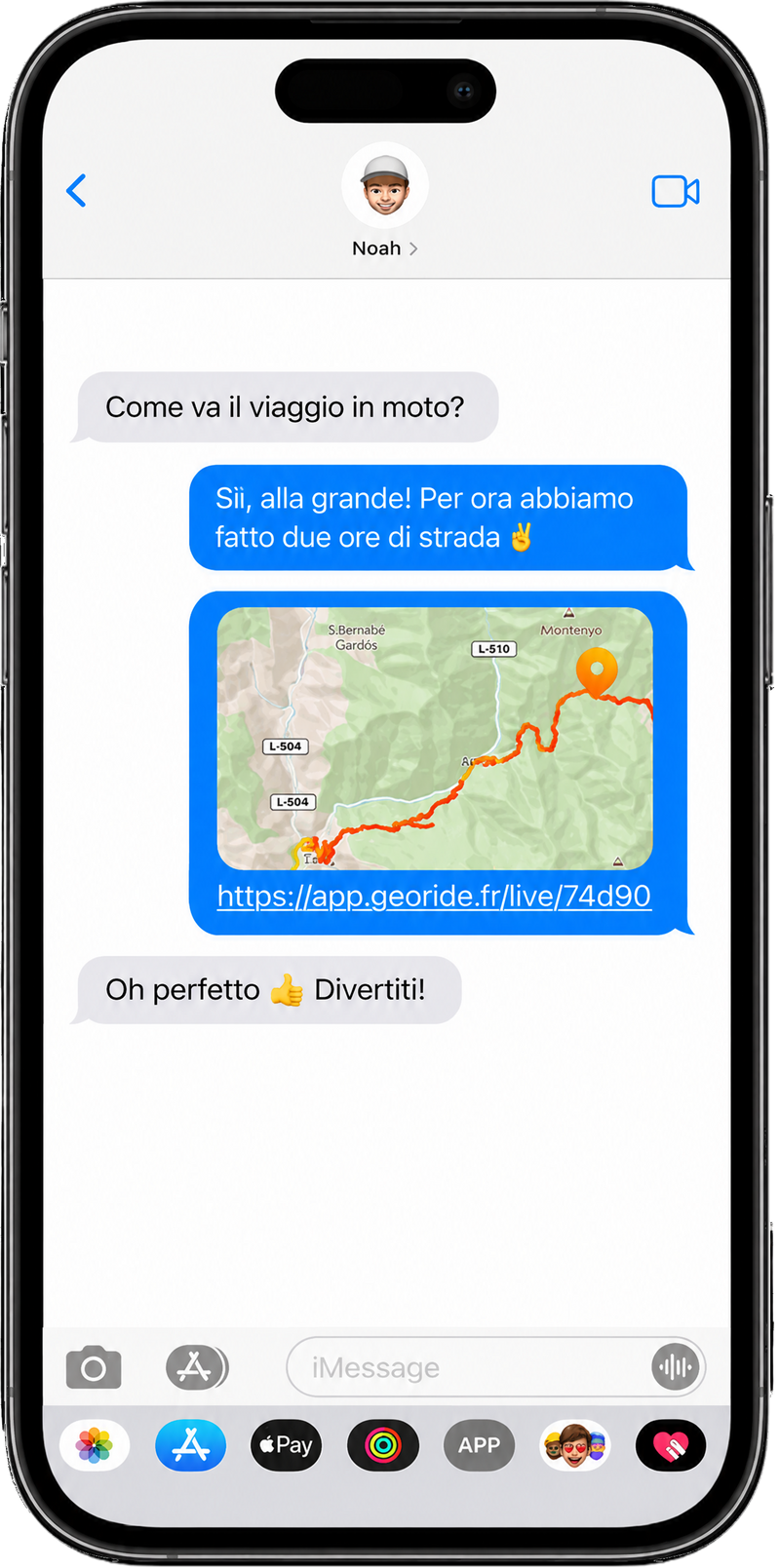 Condivisione delle tue uscite in moto